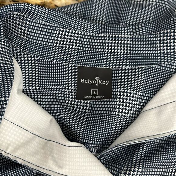 Belyn Key Plaid Short Sleeve Pull On Golf Top Size S - Picture 6 of 9